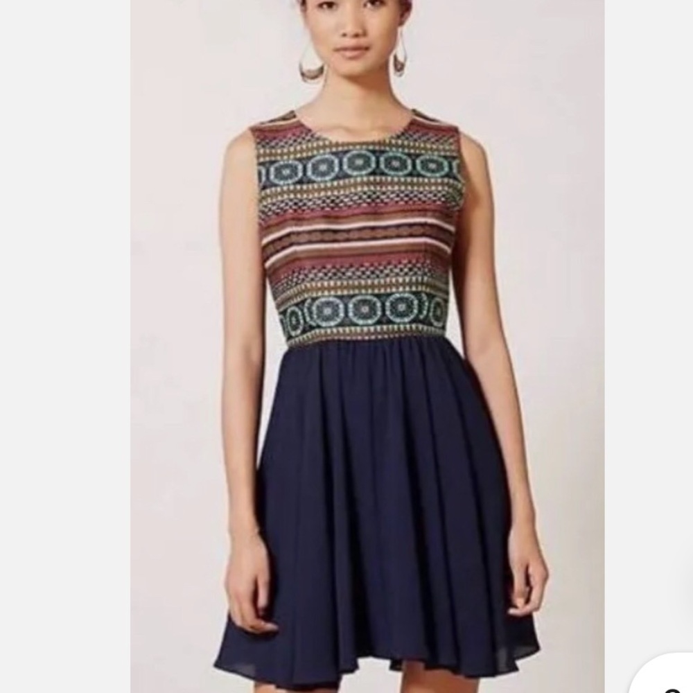 anthropologie 10 Nomad Multicolor Patterned Garment